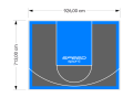 66M2/713X926CM GRAFITOWO-BŁĘKITNE BOISKO DO KOSZYKÓWKI SPEEDSPORT HEXA POWER PRO
