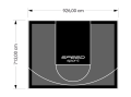 66M2/713X926CM GRAFITOWO-CZARNE BOISKO DO KOSZYKÓWKI SPEEDSPORT HEXA POWER PRO
