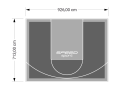 66M2/713X926CM GRAFITOWO-SZARE BOISKO DO KOSZYKÓWKI SPEEDSPORT HEXA POWER PRO