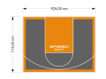 66M2/713X926CM GRAFITOWO-POMARAŃCZOWE BOISKO DO KOSZYKÓWKI SPEEDSPORT HEXA POWER PRO