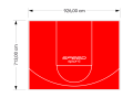 66M2/713X926CM CZERWONE BOISKO DO KOSZYKÓWKI SPEEDSPORT HEXA POWER PRO