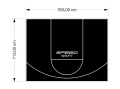 66M2/713X926CM CZARNE BOISKO DO KOSZYKÓWKI SPEEDSPORT HEXA POWER PRO