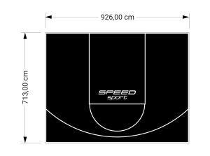 66M2/713X926CM CZARNE BOISKO DO KOSZYKÓWKI SPEEDSPORT HEXA POWER PRO