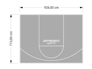 66M2/713X926CM SZARE BOISKO DO KOSZYKÓWKI SPEEDSPORT HEXA POWER PRO