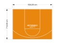 66M2/713X926CM POMARAŃCZOWE BOISKO DO KOSZYKÓWKI SPEEDSPORT HEXA POWER PRO