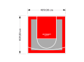 17M2/409X409CM SZARO-CZERWONE BOISKO DO KOSZYKÓWKI SPEEDSPORT HEXA POWER PRO