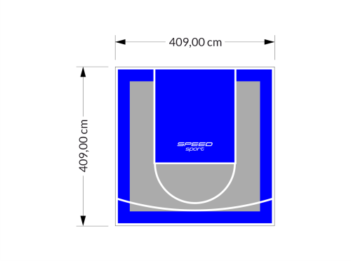 17M2/409X409CM SZARO-NIEBIESKIE BOISKO DO KOSZYKÓWKI SPEEDSPORT HEXA POWER PRO