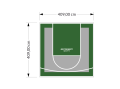 17M2/409X409CM SZARO-ZIELONE BOISKO DO KOSZYKÓWKI SPEEDSPORT HEXA POWER PRO