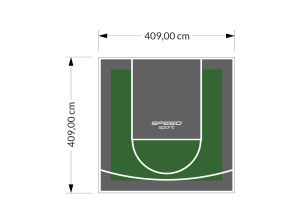 17M2/409X409CM ZIELONO-GRAFITOWE BOISKO DO KOSZYKÓWKI SPEEDSPORT HEXA POWER PRO
