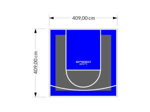17M2/409X409CM GRAFITOWO-NIEBIESKIE BOISKO DO KOSZYKÓWKI SPEEDSPORT HEXA POWER PRO