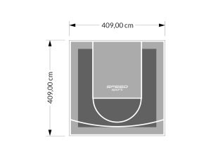 17M2/409X409CM GRAFITOWO-SZARE BOISKO DO KOSZYKÓWKI SPEEDSPORT HEXA POWER PRO