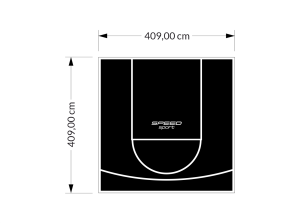 17M2/409X409CM CZARNE BOISKO DO KOSZYKÓWKI SPEEDSPORT HEXA POWER PRO