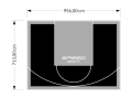 68M2/713X956CM CZARNO-SZARE BOISKO DO KOSZYKÓWKI SPEEDSPORT HEXA POWER PRO
