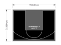 68M2/713X956CM CZARNO-GRAFITOWE BOISKO DO KOSZYKÓWKI SPEEDSPORT HEXA POWER PRO