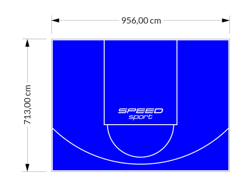 68M2/713X956CM NIEBIESKIE BOISKO DO KOSZYKÓWKI SPEEDSPORT HEXA POWER PRO