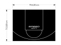 68M2/713X956CM CZARNE BOISKO DO KOSZYKÓWKI SPEEDSPORT HEXA POWER PRO