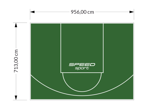 68M2/713X956CM ZIELONE BOISKO DO KOSZYKÓWKI SPEEDSPORT HEXA POWER PRO