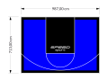 70M2/713X987CM NIEBIESKO-CZARNE BOISKO DO KOSZYKÓWKI SPEEDSPORT HEXA POWER PRO
