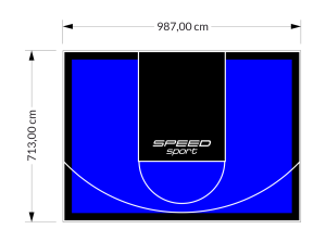 70M2/713X987CM NIEBIESKO-CZARNE BOISKO DO KOSZYKÓWKI SPEEDSPORT HEXA POWER PRO