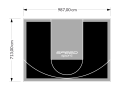 70M2/713X987CM CZARNO-SZARE BOISKO DO KOSZYKÓWKI SPEEDSPORT HEXA POWER PRO