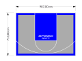 70M2/713X987CM SZARO-NIEBIESKIE BOISKO DO KOSZYKÓWKI SPEEDSPORT HEXA POWER PRO