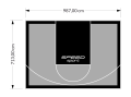70M2/713X987CM SZARO-CZARNE BOISKO DO KOSZYKÓWKI SPEEDSPORT HEXA POWER PRO