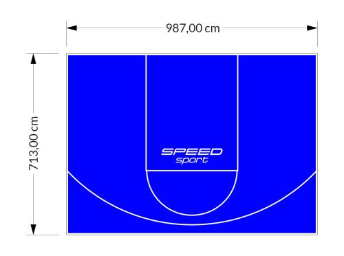 70M2/713X987CM NIEBIESKIE BOISKO DO KOSZYKÓWKI SPEEDSPORT HEXA POWER PRO