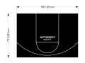 70M2/713X987CM CZARNE BOISKO DO KOSZYKÓWKI SPEEDSPORT HEXA POWER PRO