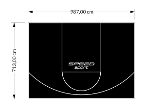 70M2/713X987CM CZARNE BOISKO DO KOSZYKÓWKI SPEEDSPORT HEXA POWER PRO