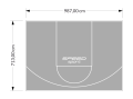 70M2/713X987CM SZARE BOISKO DO KOSZYKÓWKI SPEEDSPORT HEXA POWER PRO
