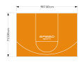70M2/713X987CM POMARAŃCZOWE BOISKO DO KOSZYKÓWKI SPEEDSPORT HEXA POWER PRO