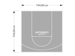 55M2/744X744CM SZARE BOISKO DO KOSZYKÓWKI SPEEDSPORT HEXA POWER PRO