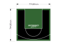 58M2/744X774CM CZARNO-ZIELONE BOISKO DO KOSZYKÓWKI SPEEDSPORT HEXA POWER PRO