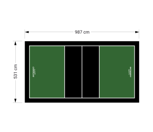 52M2/987X531CM ZIELONO-CZARNE BOISKO DO SIATKÓWKI SPEEDSPORT HEXA POWER PRO