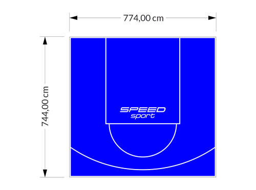 58M2/744X774CM NIEBIESKIE BOISKO DO KOSZYKÓWKI SPEEDSPORT HEXA POWER PRO