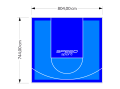 60M2/744X804CM BŁĘKITNO-NIEBIESKIE BOISKO DO KOSZYKÓWKI SPEEDSPORT HEXA POWER PRO