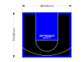 60M2/744X804CM CZARNO-NIEBIESKIE BOISKO DO KOSZYKÓWKI SPEEDSPORT HEXA POWER PRO