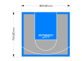 60M2/744X804CM SZARO-BŁĘKITNE BOISKO DO KOSZYKÓWKI SPEEDSPORT HEXA POWER PRO