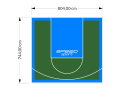 60M2/744X804CM ZIELONO-BŁĘKITNE BOISKO DO KOSZYKÓWKI SPEEDSPORT HEXA POWER PRO