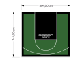 60M2/744X804CM ZIELONO-CZARNE BOISKO DO KOSZYKÓWKI SPEEDSPORT HEXA POWER PRO