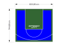 62M2/744X835CM NIEBIESKO-ZIELONE BOISKO DO KOSZYKÓWKI SPEEDSPORT HEXA POWER PRO