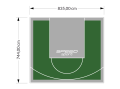 62M2/744X835CM ZIELONO-SZARE BOISKO DO KOSZYKÓWKI SPEEDSPORT HEXA POWER PRO