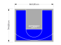 64M2/744X865CM NIEBIESKO-SZARE BOISKO DO KOSZYKÓWKI SPEEDSPORT HEXA POWER PRO