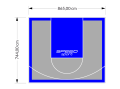 64M2/744X865CM SZARO-NIEBIESKIE BOISKO DO KOSZYKÓWKI SPEEDSPORT HEXA POWER PRO