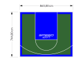 64M2/744X865CM ZIELONO-NIEBIESKIE BOISKO DO KOSZYKÓWKI SPEEDSPORT HEXA POWER PRO