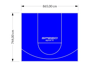 64M2/744X865CM NIEBIESKIE BOISKO DO KOSZYKÓWKI SPEEDSPORT HEXA POWER PRO