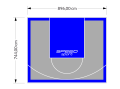 67M2/744X896CM SZARO-NIEBIESKIE BOISKO DO KOSZYKÓWKI SPEEDSPORT HEXA POWER PRO