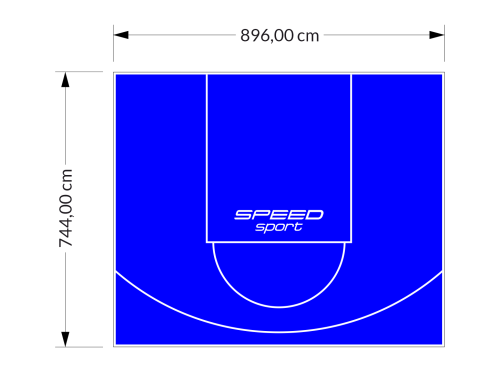 67M2/744X896CM NIEBIESKIE BOISKO DO KOSZYKÓWKI SPEEDSPORT HEXA POWER PRO