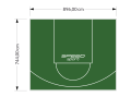67M2/744X896CM ZIELONE BOISKO DO KOSZYKÓWKI SPEEDSPORT HEXA POWER PRO
