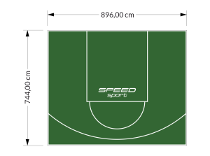 67M2/744X896CM ZIELONE BOISKO DO KOSZYKÓWKI SPEEDSPORT HEXA POWER PRO